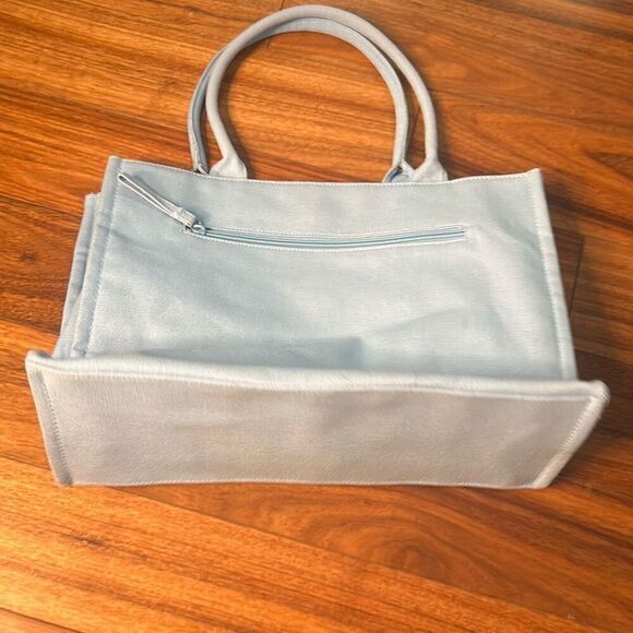 Unbranded blue cotton picnic in the‎ park satchel purse unique 3D bag - Picture 4 of 8